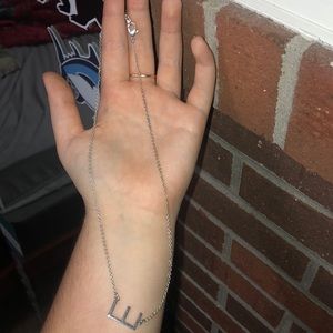 Initial “E” silver necklace